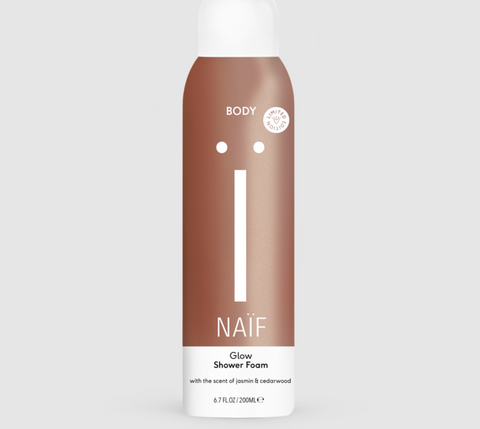 Naïf: Glow Shower Foam (Espuma de Ducha Nutritiva con Jazmín y Cedro)