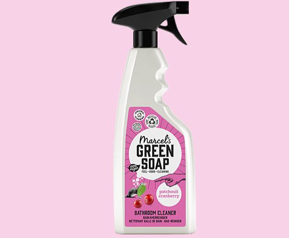 Marcel's Green Soap: Bathroom Cleaner Spray Patchouli & Cranberry (Limpiador de baños en spray Pachuli y Arándanos)