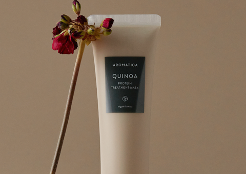 Aromatica: Quinoa Protein Hair Treatment Mask (Mascarilla capilar con quinoa para cabello dañado)