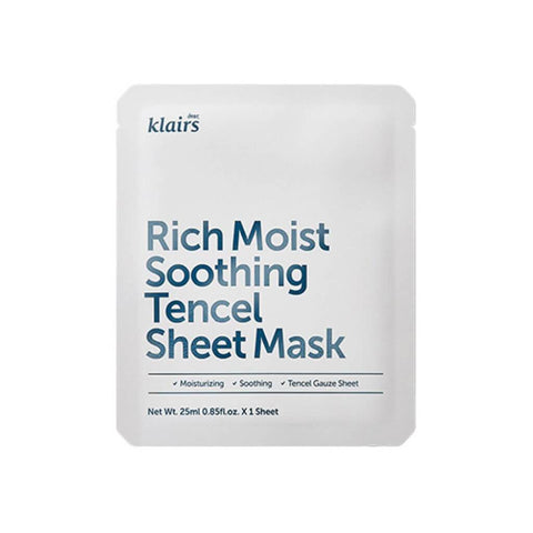 Klairs: Rich Moist Soothing Tencel Sheet Mask (Mascarilla hidratante)