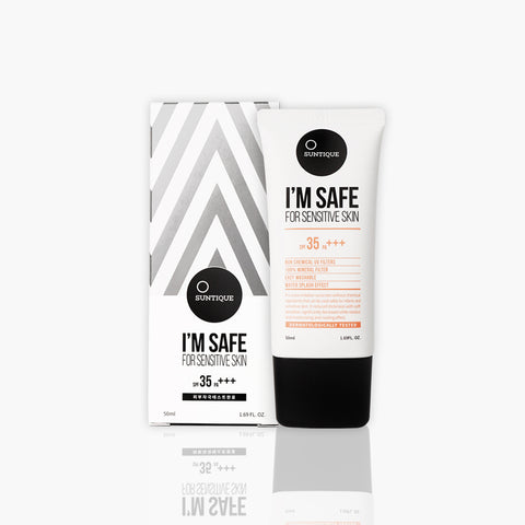 SUNTIQUE: I'm Safe For Sensitive Skin SPF35+ PA+++ (Crema facial SPF35 filtros minerales)