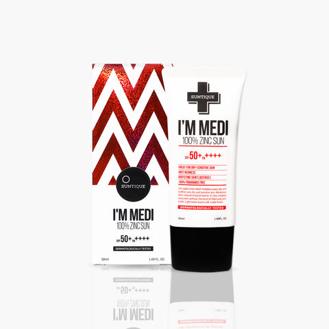 SUNTIQUE: I'm 100% Medi Zinc Sun SPF50+ PA++++ (Crema facial SPF50 a base de óxido de zinc)