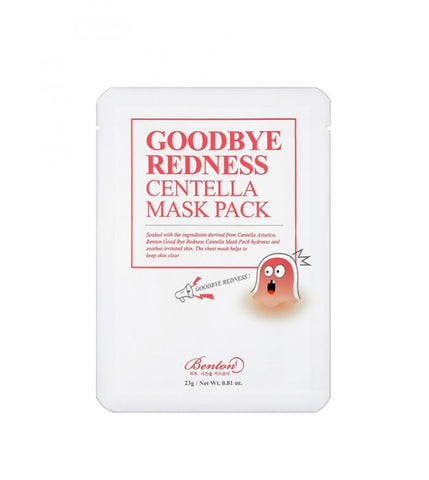 Benton: Goodbye Redness Centella Mask (Mascarilla para pieles con rojeces, acné, granitos y reactivas)