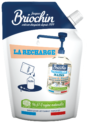 Jacques Briochin: Liquide Vaisselle & Main au Savon de Marseille peaux sensibles (Detergente lavavajillas)